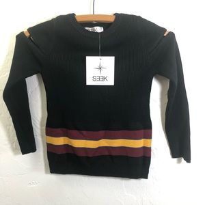 LF Seek The Label Cold Shoulder Crop Sweater